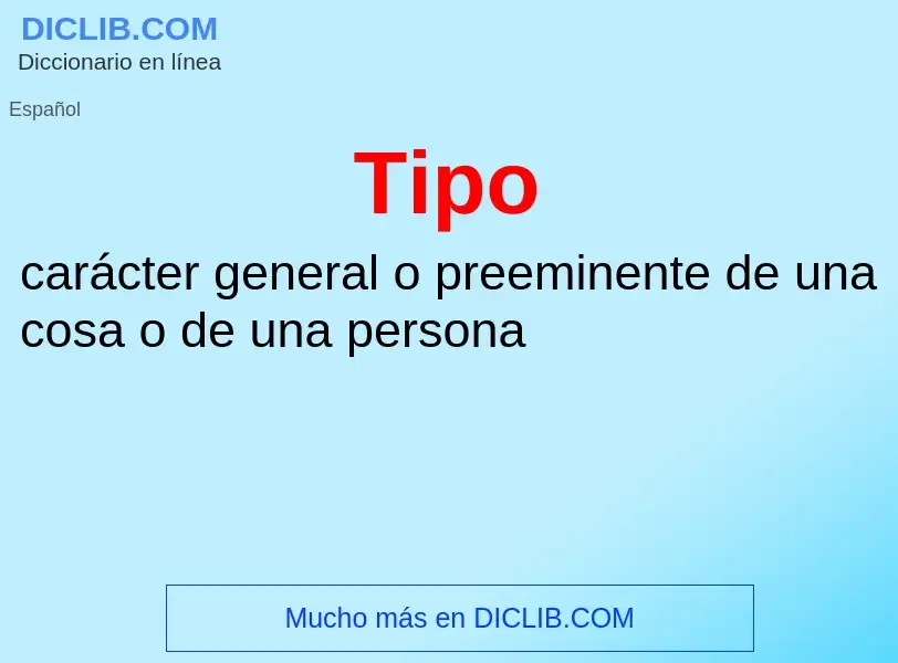 What is Tipo - definition