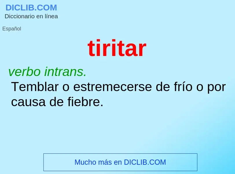 Wat is tiritar - definition