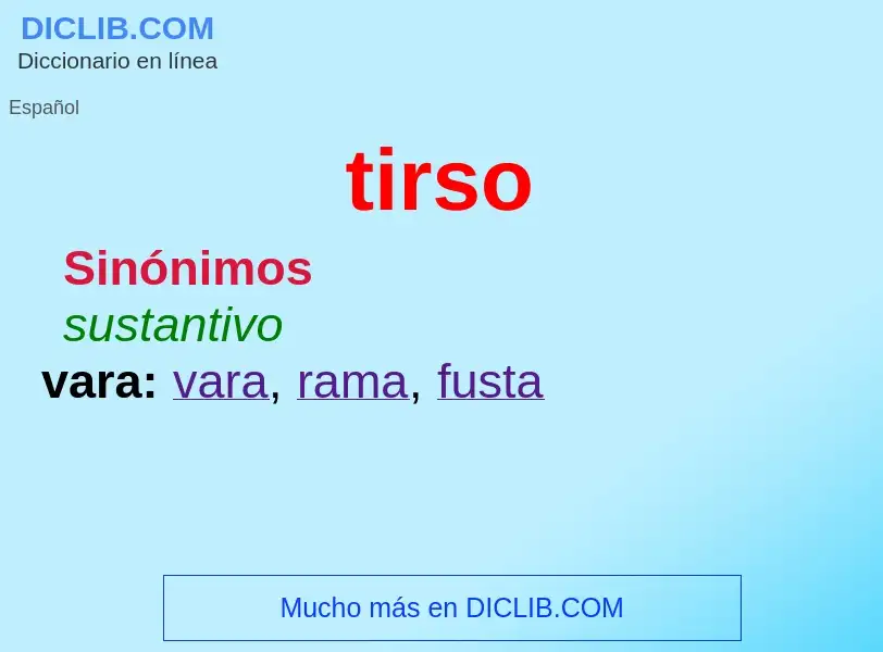 What is tirso - definition