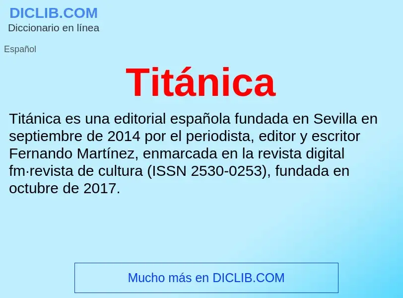 What is Titánica - definition