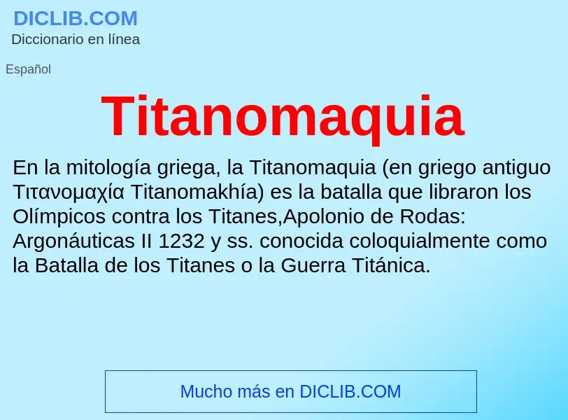 O que é Titanomaquia - definição, significado, conceito