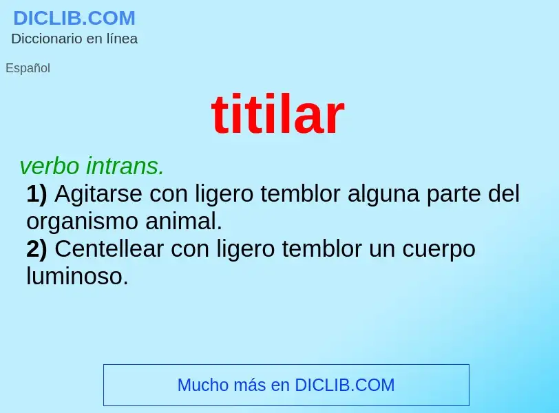 What is titilar - meaning and definition