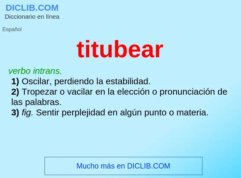 O que é titubear - definição, significado, conceito