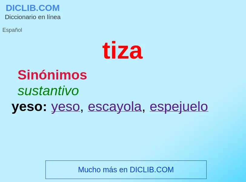 What is tiza - definition