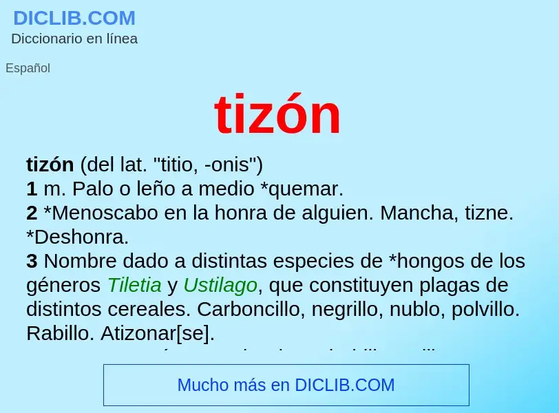 O que é tizón - definição, significado, conceito