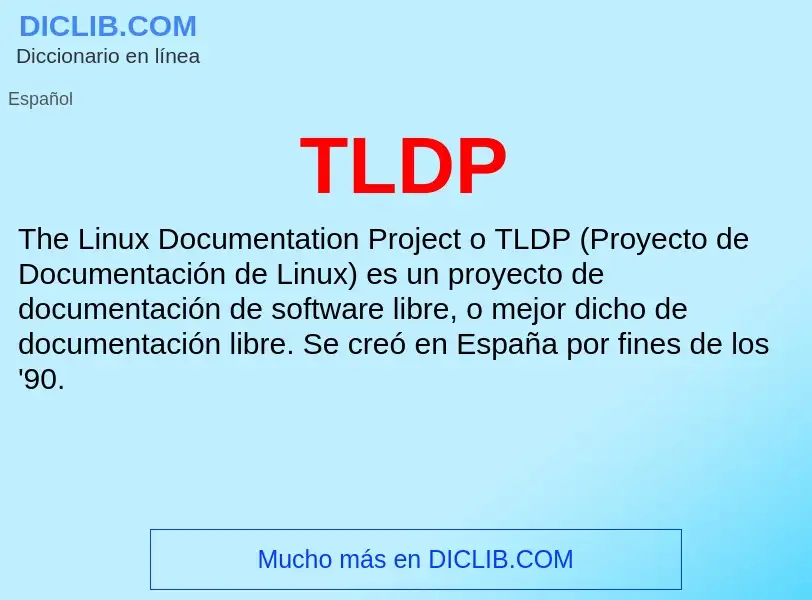 Что такое TLDP - определение