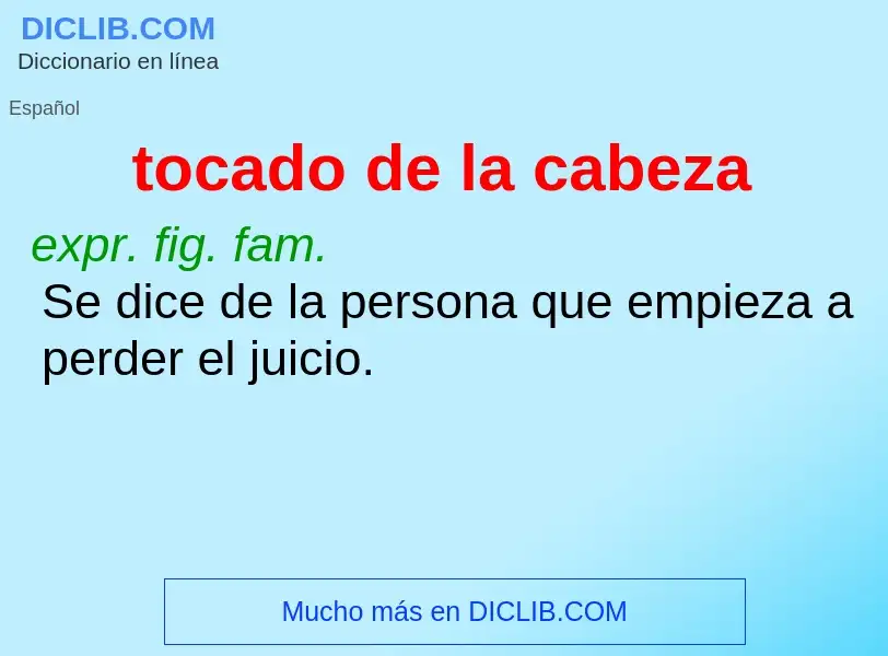 ¿Qué es tocado de la cabeza? - significado y definición