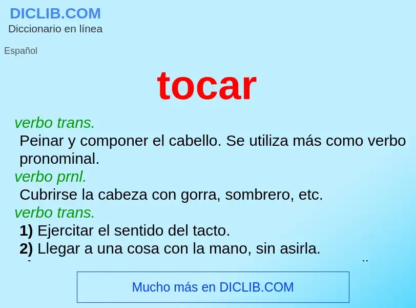 Wat is tocar - definition