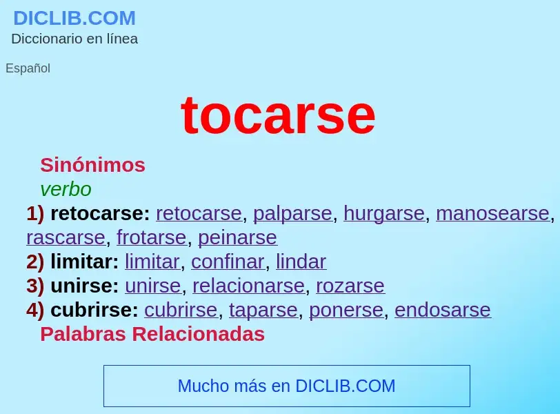 O que é tocarse - definição, significado, conceito