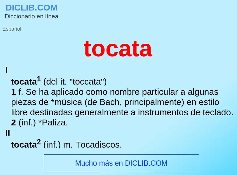 What is tocata - meaning and definition