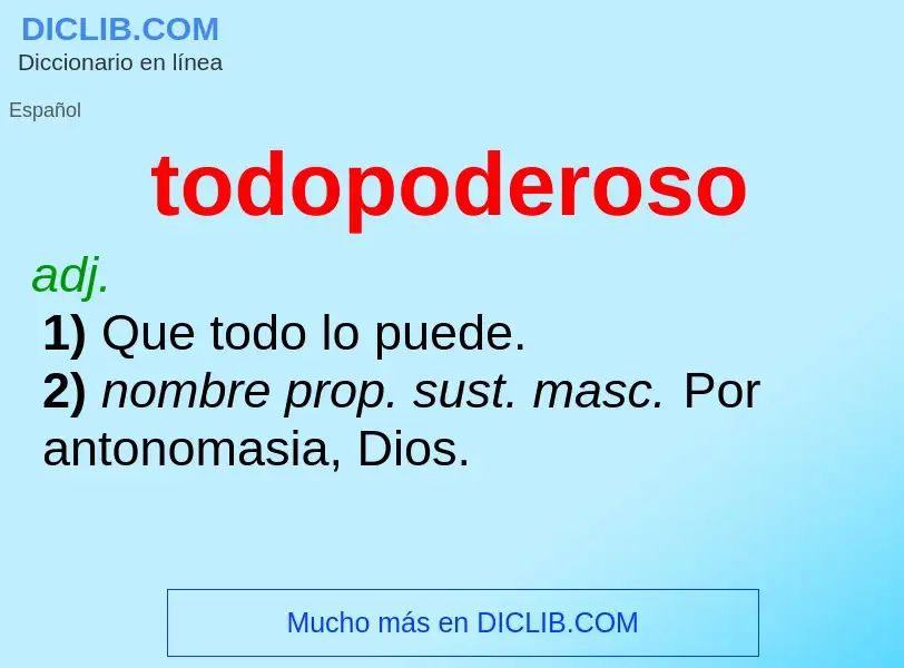 What is todopoderoso - definition