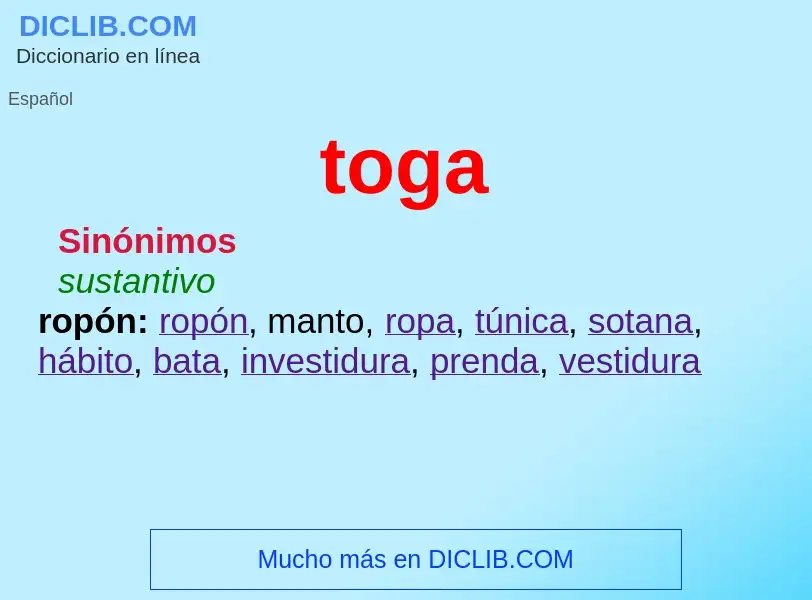 Wat is toga - definition