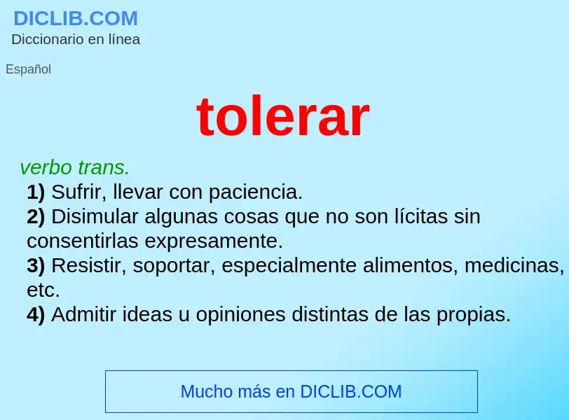 Wat is tolerar - definition