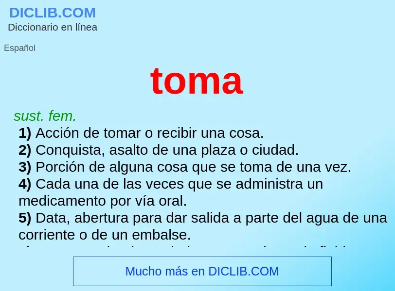 Wat is toma - definition