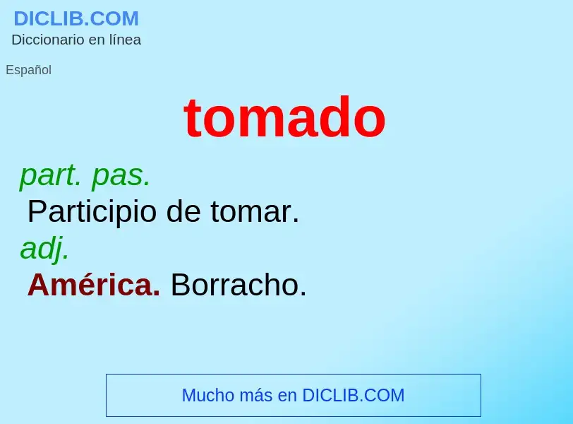 O que é tomado - definição, significado, conceito