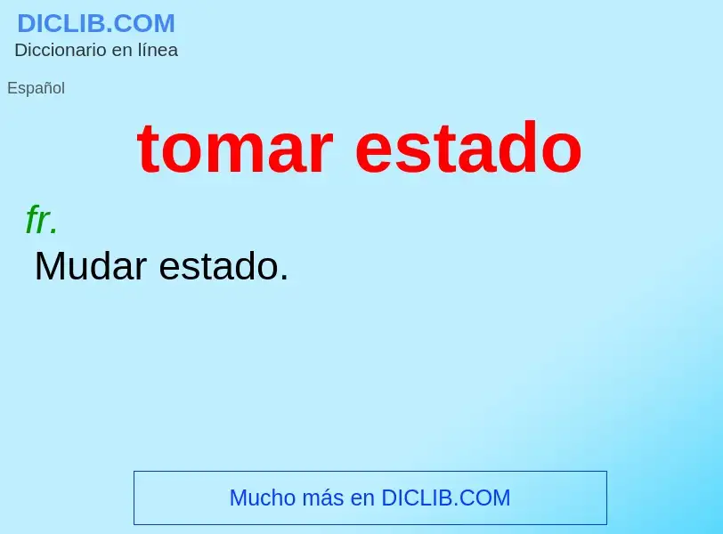 O que é tomar estado - definição, significado, conceito