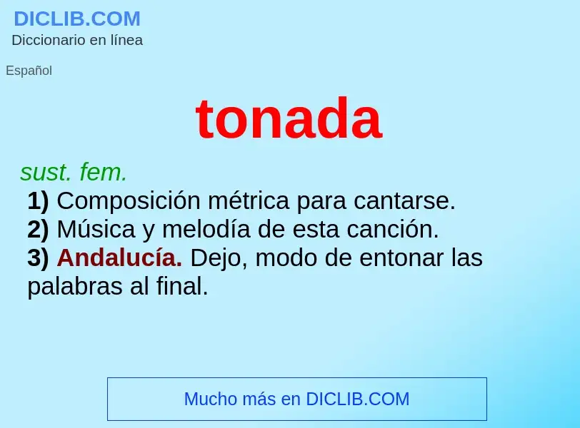 Wat is tonada - definition