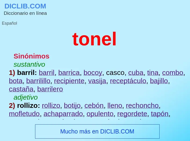 Wat is tonel - definition