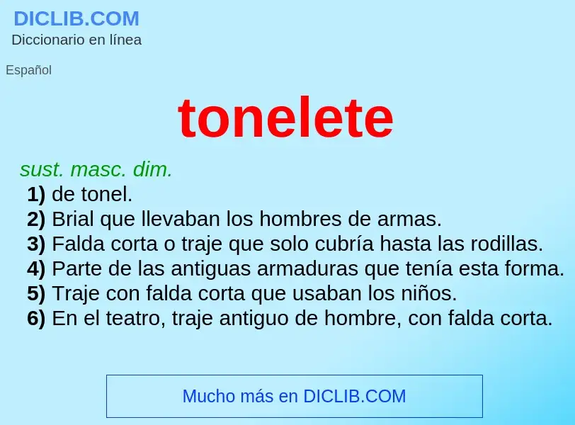 Wat is tonelete - definition