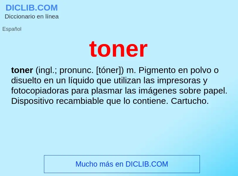 Wat is toner - definition