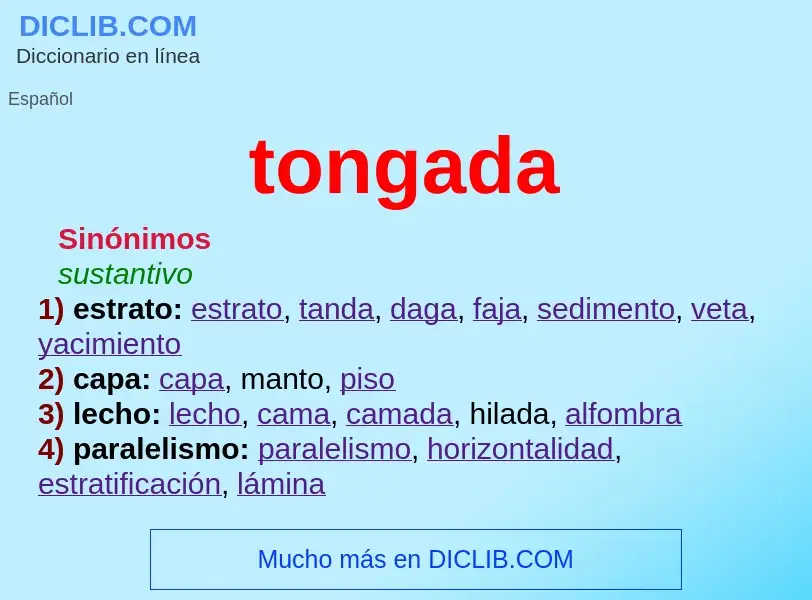 What is tongada - definition