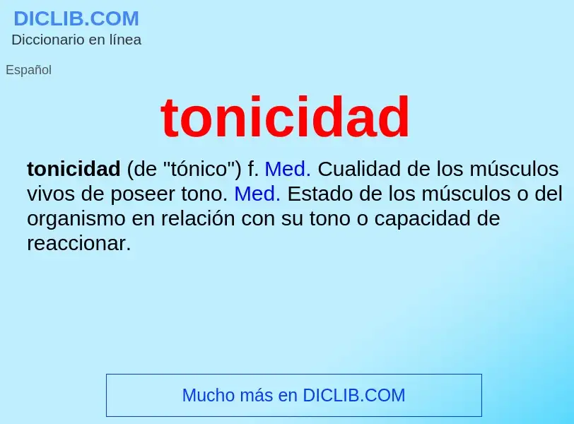 What is tonicidad - definition