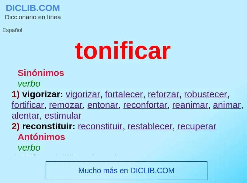 Wat is tonificar - definition