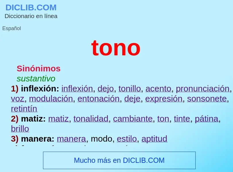 What is tono - definition