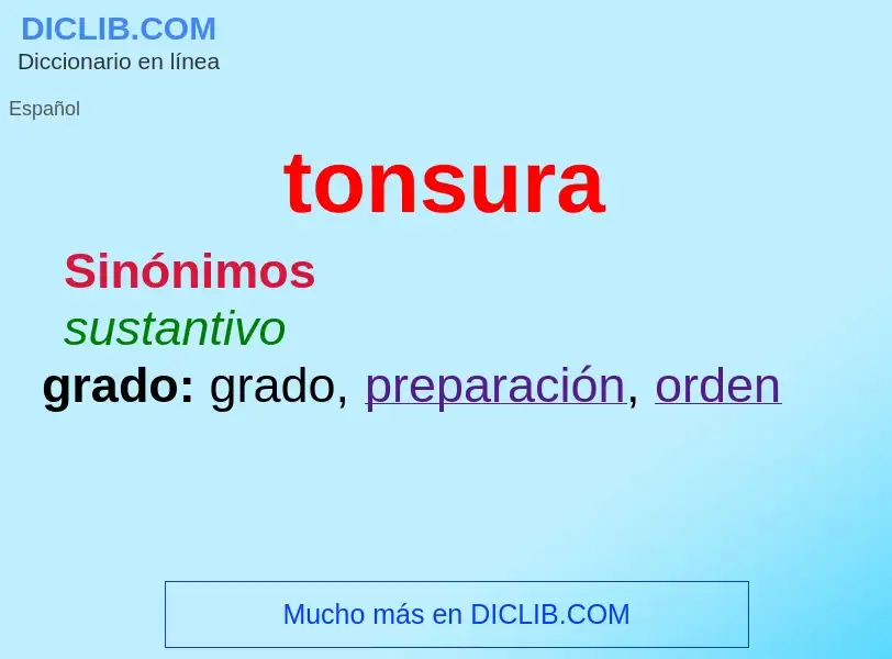 ¿Qué es tonsura? - significado y definición