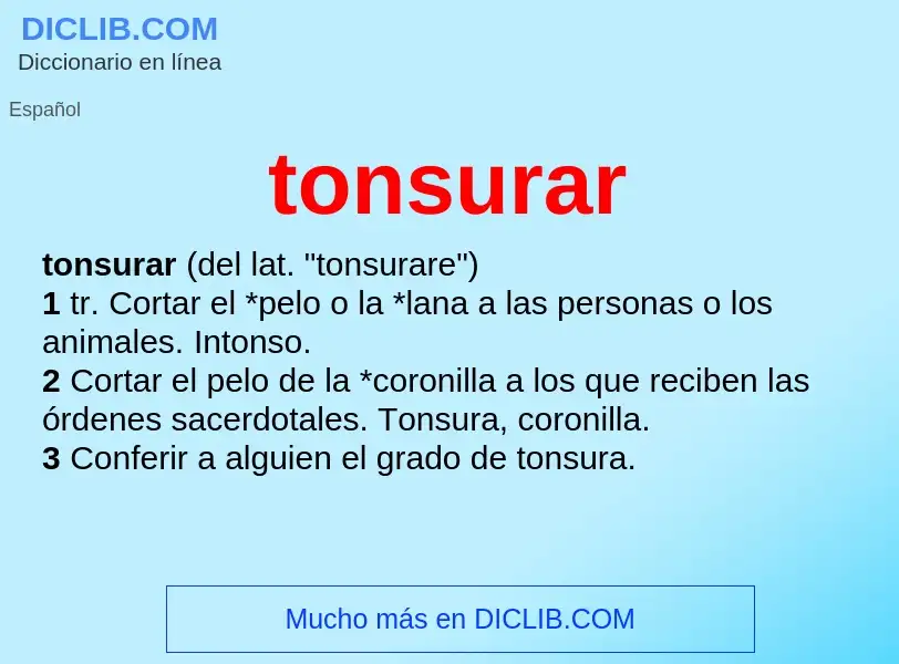 What is tonsurar - definition