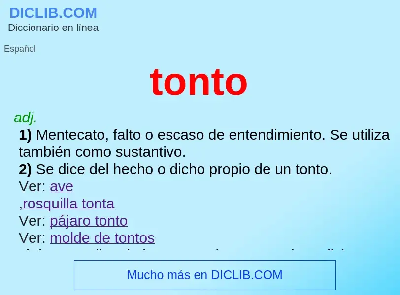 What is tonto - definition