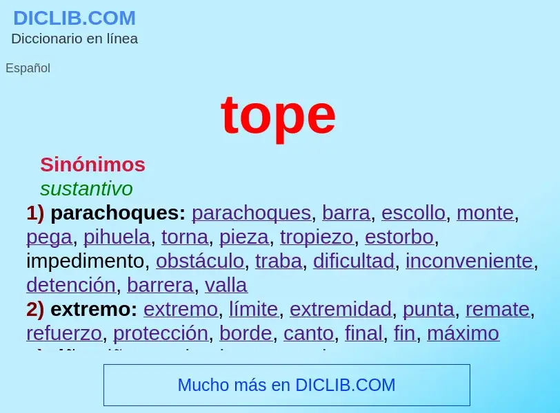 Wat is tope - definition