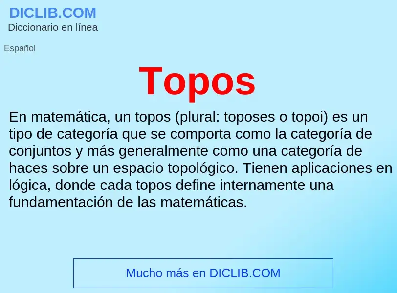 What is Topos - definition