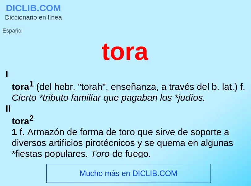 ¿Qué es tora? - significado y definición