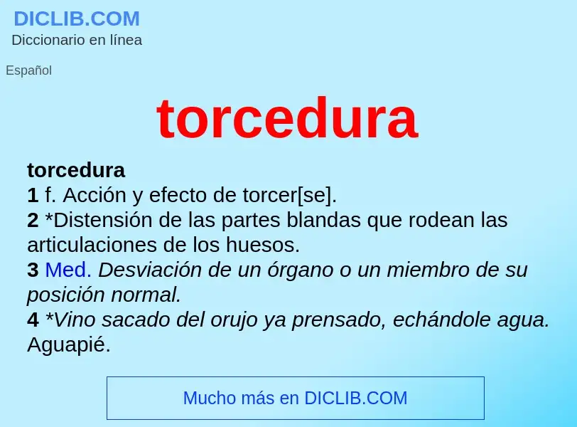 Was ist torcedura - Definition