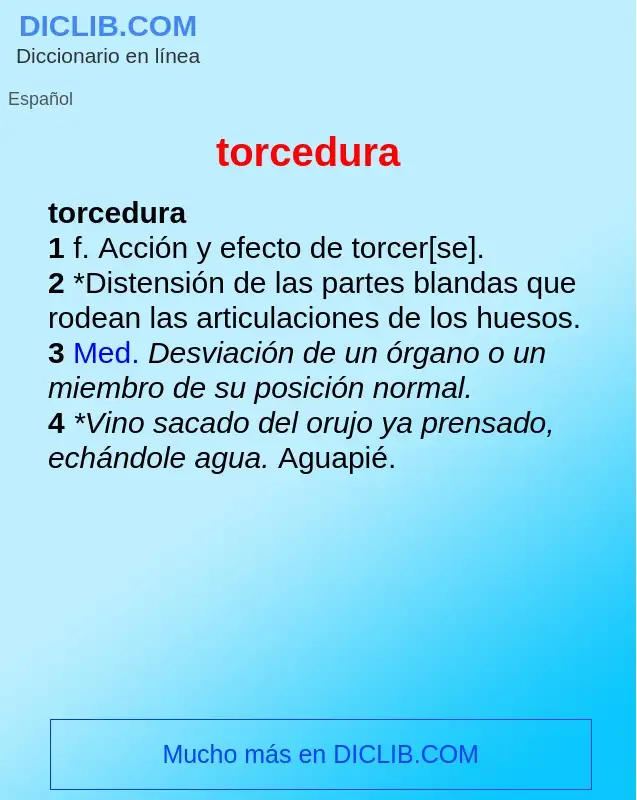 Wat is torcedura - definition