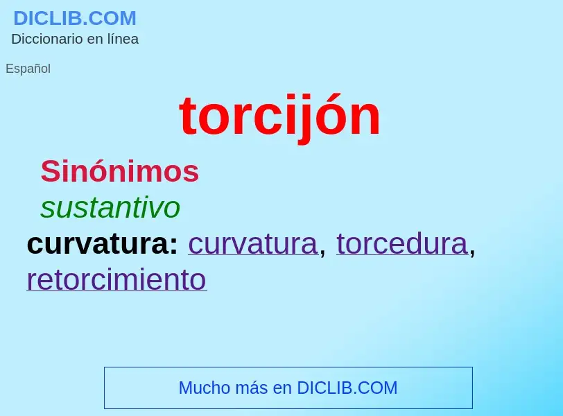 What is torcijón - meaning and definition