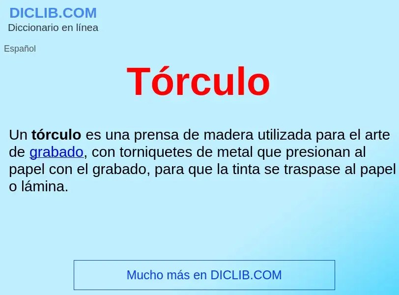 Wat is Tórculo  - definition