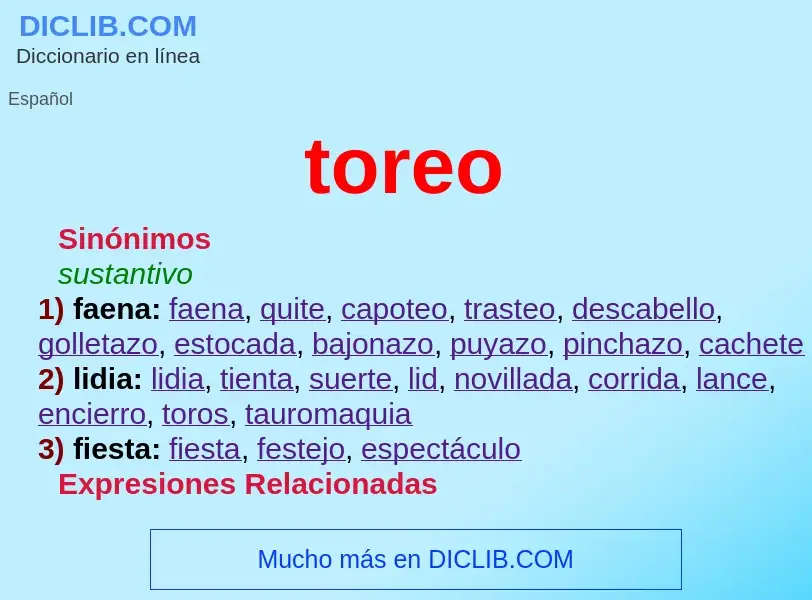 What is toreo - meaning and definition