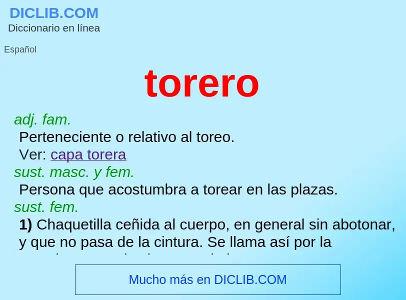 O que é torero - definição, significado, conceito