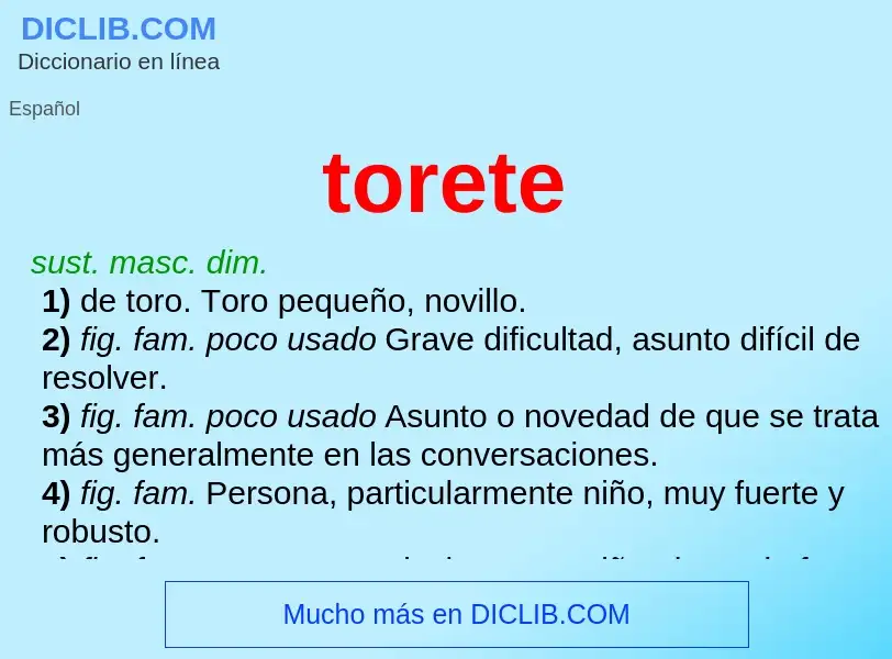 What is torete - meaning and definition