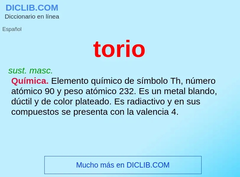 What is torio - meaning and definition