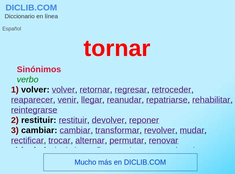 What is tornar - definition