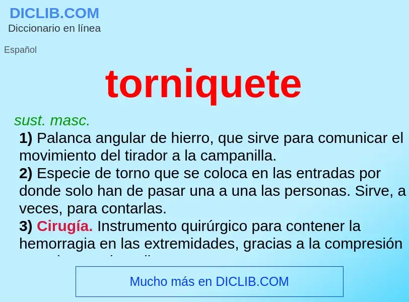 What is torniquete - definition