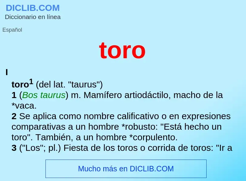 Wat is toro - definition