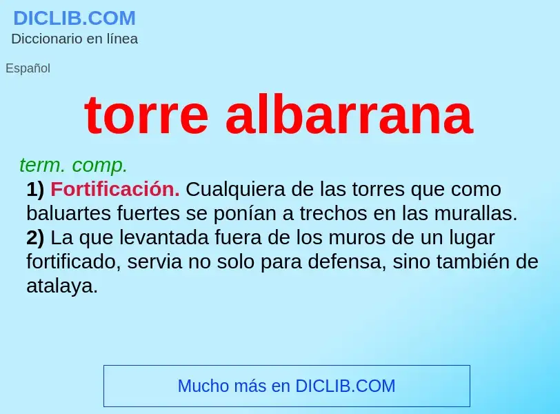 What is torre albarrana - definition