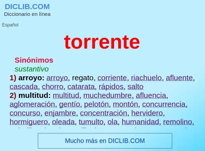 What is torrente - meaning and definition