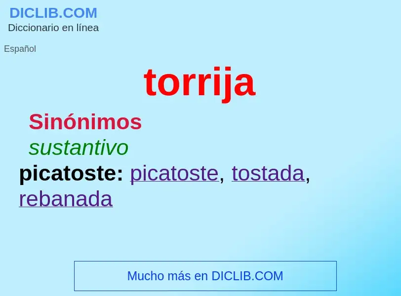 What is torrija - meaning and definition