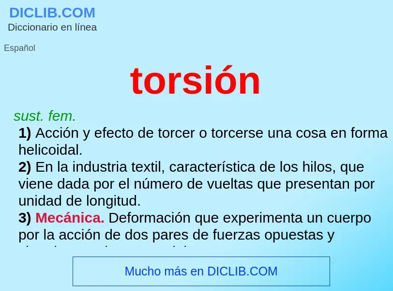 O que é torsión - definição, significado, conceito