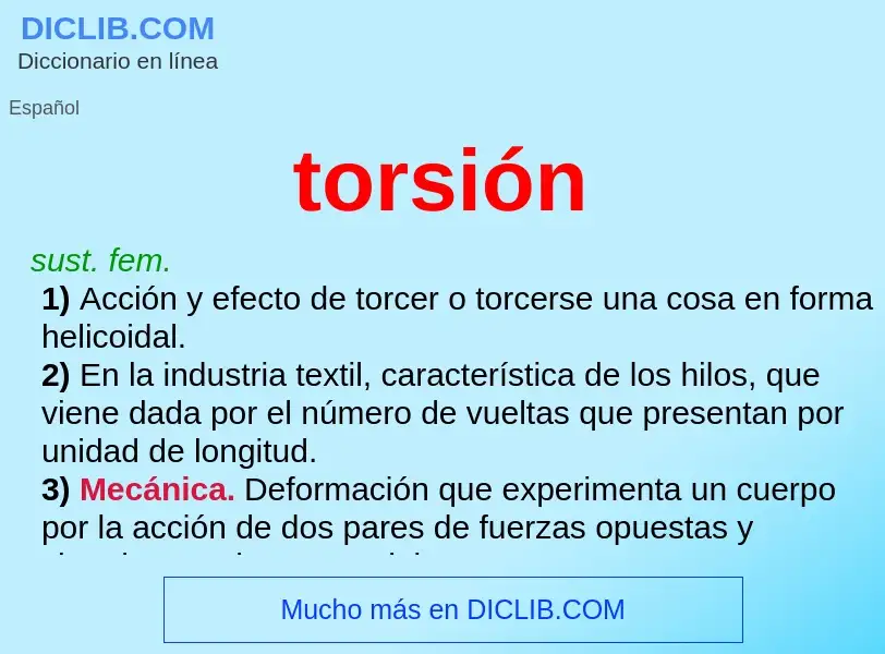 What is torsión - meaning and definition